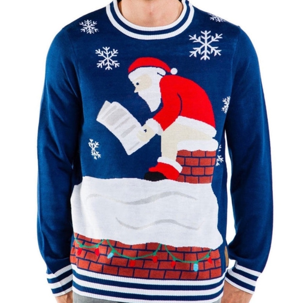 Tipsy Elves Santa's Log on the Fire Sweater